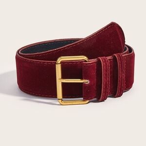 New! Burgundy Wine Belt Gold Buckle (One Size) NWOT